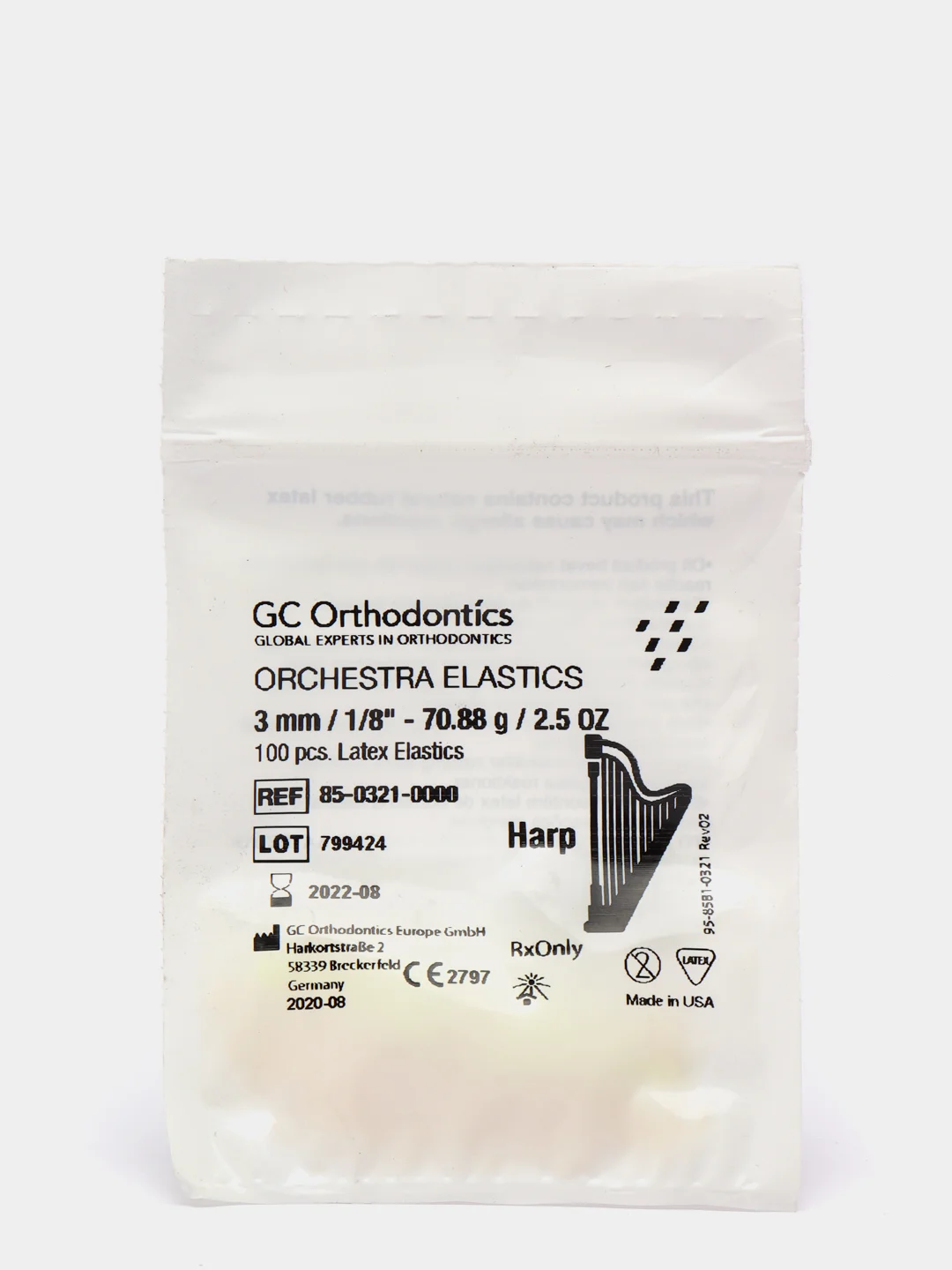 Эластичные межчелюстные ортодонтические тяги для брекетов GC Orthodontics, Япония