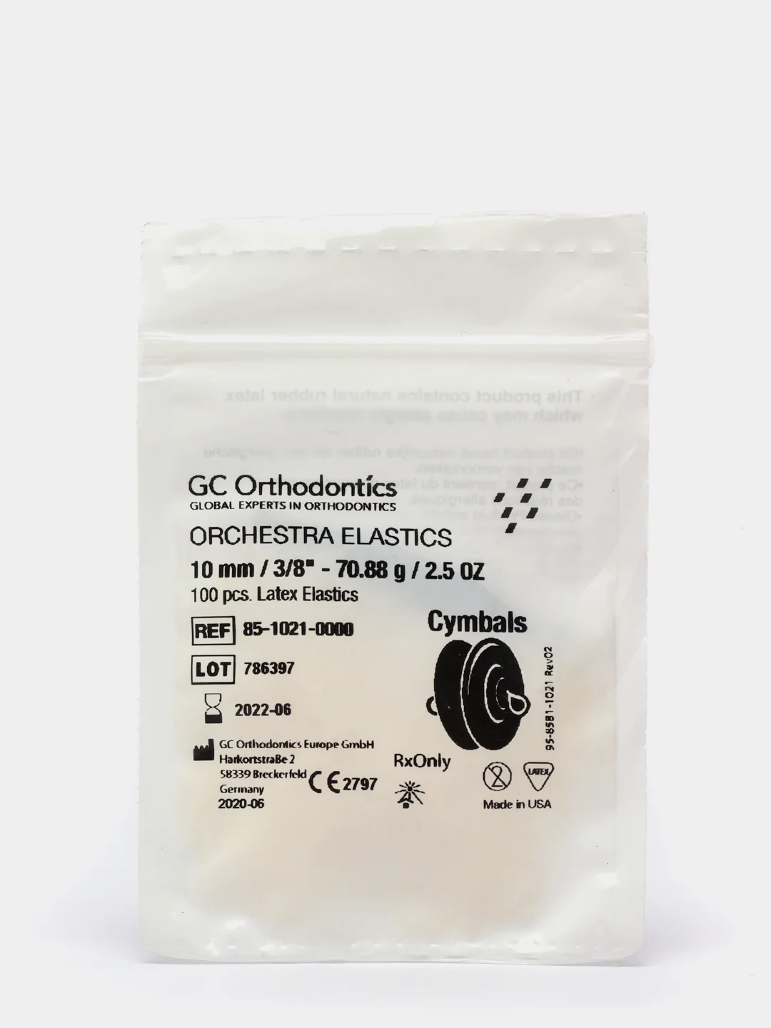Эластичные межчелюстные ортодонтические тяги для брекетов GC Orthodontics, Япония