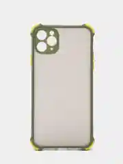 Оливковый чехол для iPhone (Айфон) с защитой камеры, ударопрочный бампер по углам, матовое покрытие