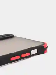 Черный чехол для iPhone (Айфон) с защитой камеры, ударопрочный бампер по углам, матовое покрытие