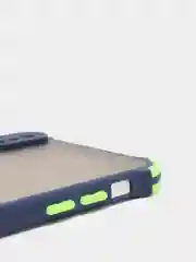 Синий чехол для iPhone (Айфон) с защитой камеры, ударопрочный бампер по углам, матовое покрытие