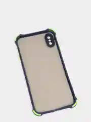 Синий чехол для iPhone (Айфон) с защитой камеры, ударопрочный бампер по углам, матовое покрытие