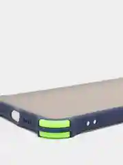 Синий чехол для iPhone (Айфон) с защитой камеры, ударопрочный бампер по углам, матовое покрытие
