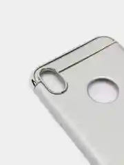 Серебряный гибридный жесткий чехол IHaitun для iPhone, с металлической золотой вставкой, 3 в 1