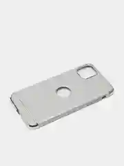 Серебряный гибридный жесткий чехол IHaitun для iPhone, с металлической золотой вставкой, 3 в 1