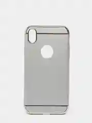Серебряный гибридный жесткий чехол IHaitun для iPhone, с металлической золотой вставкой, 3 в 1