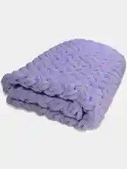 Лавандовый детский плед ручной вязки Alize Puffy