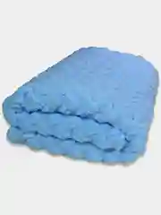 Голубой детский плед ручной вязки Alize Puffy
