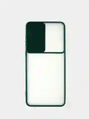 Зеленый матовый полупрозрачный чехол с защитой камеры Samsung S21 plus Galaxy S21+