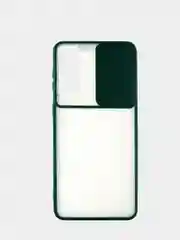 Зеленый матовый полупрозрачный чехол с защитой камеры Samsung S21 plus Galaxy S21+