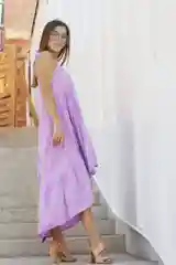Розовый сарафан воздушный на бретелях