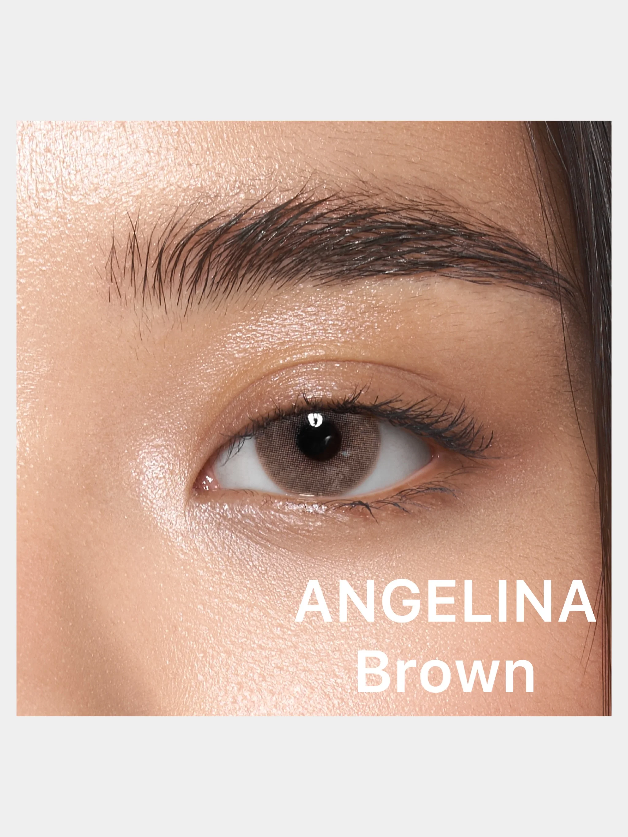 Цветные линзы ANGELINA Brown/ Цветные линзы карие 00/ 8,6/ 14,2/ 2 шт, контейнер, пинцет