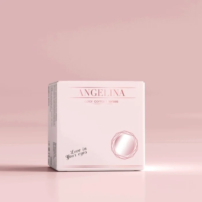 Цветные линзы ANGELINA Brown/ Цветные линзы карие 00/ 8,6/ 14,2/ 2 шт, контейнер, пинцет