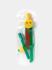 Желтый пластиковый школьный циркуль