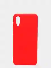 Красный чехол Samsung Galaxy A02, Галакси А02 силиконовый  Silicone Cover с закрытым низом