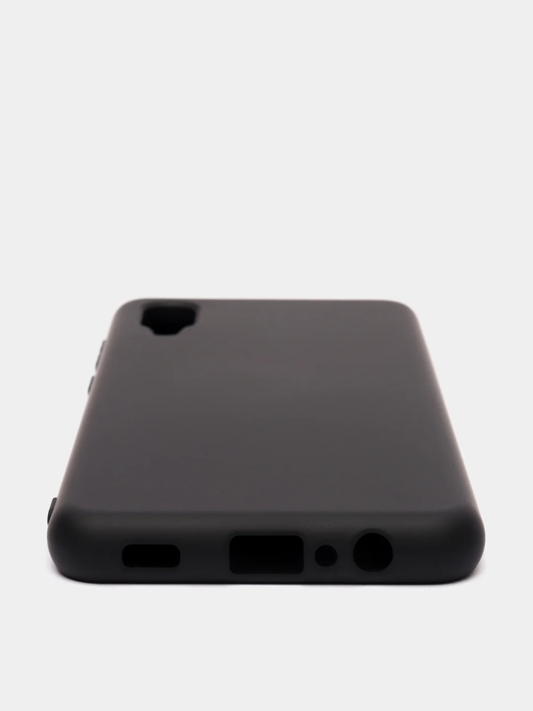 Черный чехол Samsung Galaxy A02, Галакси А02 силиконовый Silicone Cover с закрытым низом