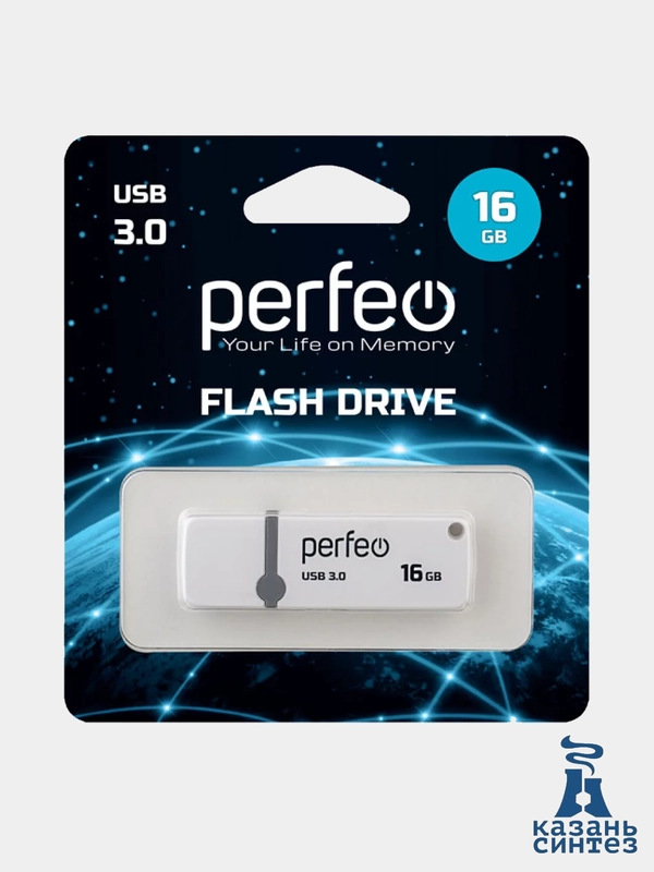 ФЛЕШКА PERFEO USB 3.0 16GB C08 WHITE