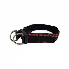 Красный ошейник с ручкой Fashion, капрон 30мм STRONG DOG