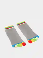 Серый носки короткие, спортивные, для йоги