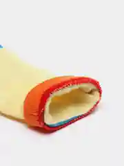 Желтый носки короткие, спортивные, для йоги
