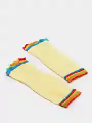 Желтый носки короткие, спортивные, для йоги