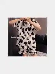 Белый женская пижама с шортами