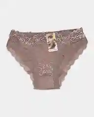 Бежевый трусы женские, кружевные, хлопок