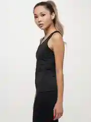 Черный майка женская, спортивная базовая