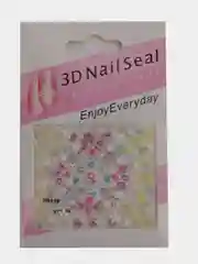 Алый 3d наклейки для украшения ногтей (в наборе2 листка 6.5см на 5.5 см)