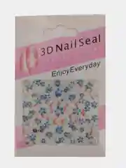 Аметистовый 3d наклейки для украшения ногтей (в наборе2 листка 6.5см на 5.5 см)
