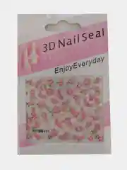 Бирюзовый 3d наклейки для украшения ногтей (в наборе2 листка 6.5см на 5.5 см)