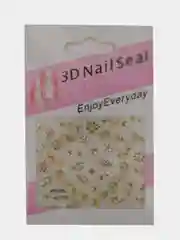 Бронзовый 3d наклейки для украшения ногтей (в наборе2 листка 6.5см на 5.5 см)