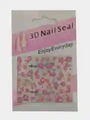 Горчичный 3d наклейки для украшения ногтей (в наборе2 листка 6.5см на 5.5 см)
