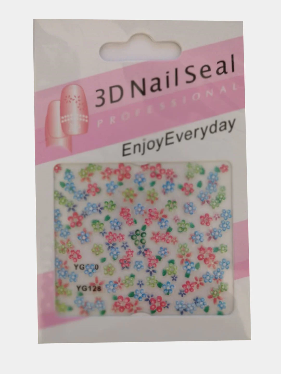Желтый 3d наклейки для украшения ногтей (в наборе2 листка 6.5см на 5.5 см)