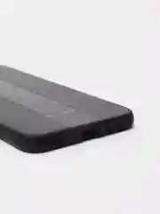 Черный чехол на айфон в стиле Porsche из TPU c вставками из искусственной кожи для iPhone
