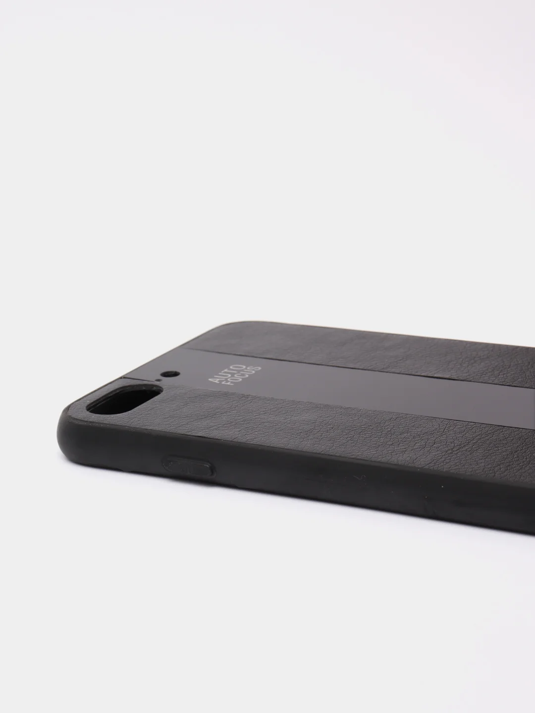 Черный чехол на айфон в стиле Porsche из TPU c вставками из искусственной кожи для iPhone