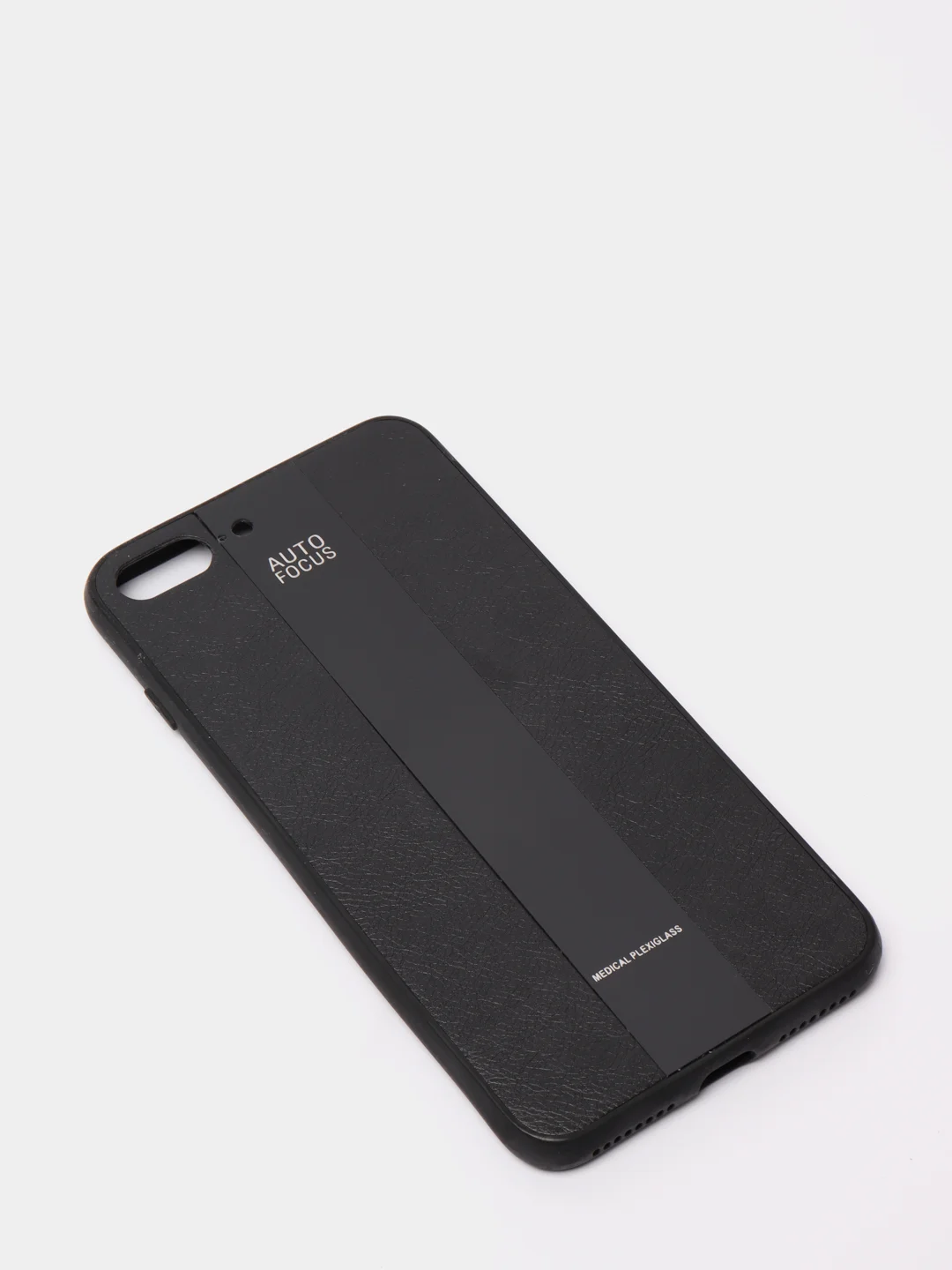 Черный чехол на айфон в стиле Porsche из TPU c вставками из искусственной кожи для iPhone