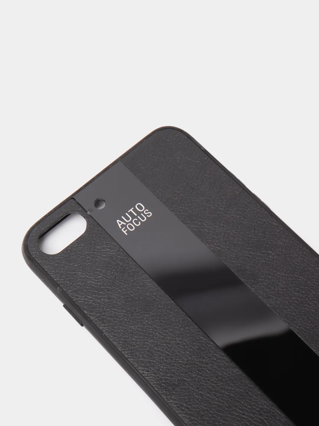 Черный чехол на айфон в стиле Porsche из TPU c вставками из искусственной кожи для iPhone