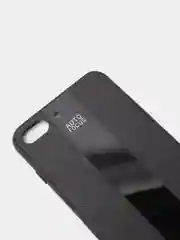 Черный чехол на айфон в стиле Porsche из TPU c вставками из искусственной кожи для iPhone