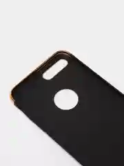 Черный гибридный жесткий чехол IHaitun для iPhone, с металлической золотой вставкой, 3 в 1