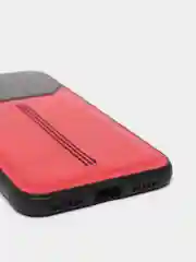 Красный чехол для Айфон кожаный с глянцевым противоударным стекло для iPhone IHaitun