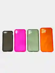 Серый чехол для iPhone 11, XR, 12, 13, 14, Pro, Max, Plus, 7, 8, SE 2020, неон, с защитой камеры