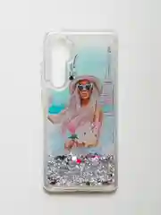 Жидкий чехол с блестками и водой для Xiaomi Mi Note 10 Lite