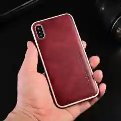 Мягкий чехол для айфон из TPU и кожи для iPhone