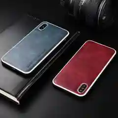 Мягкий чехол для айфон из TPU и кожи для iPhone