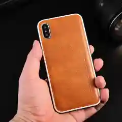 Мягкий чехол для айфон из TPU и кожи для iPhone