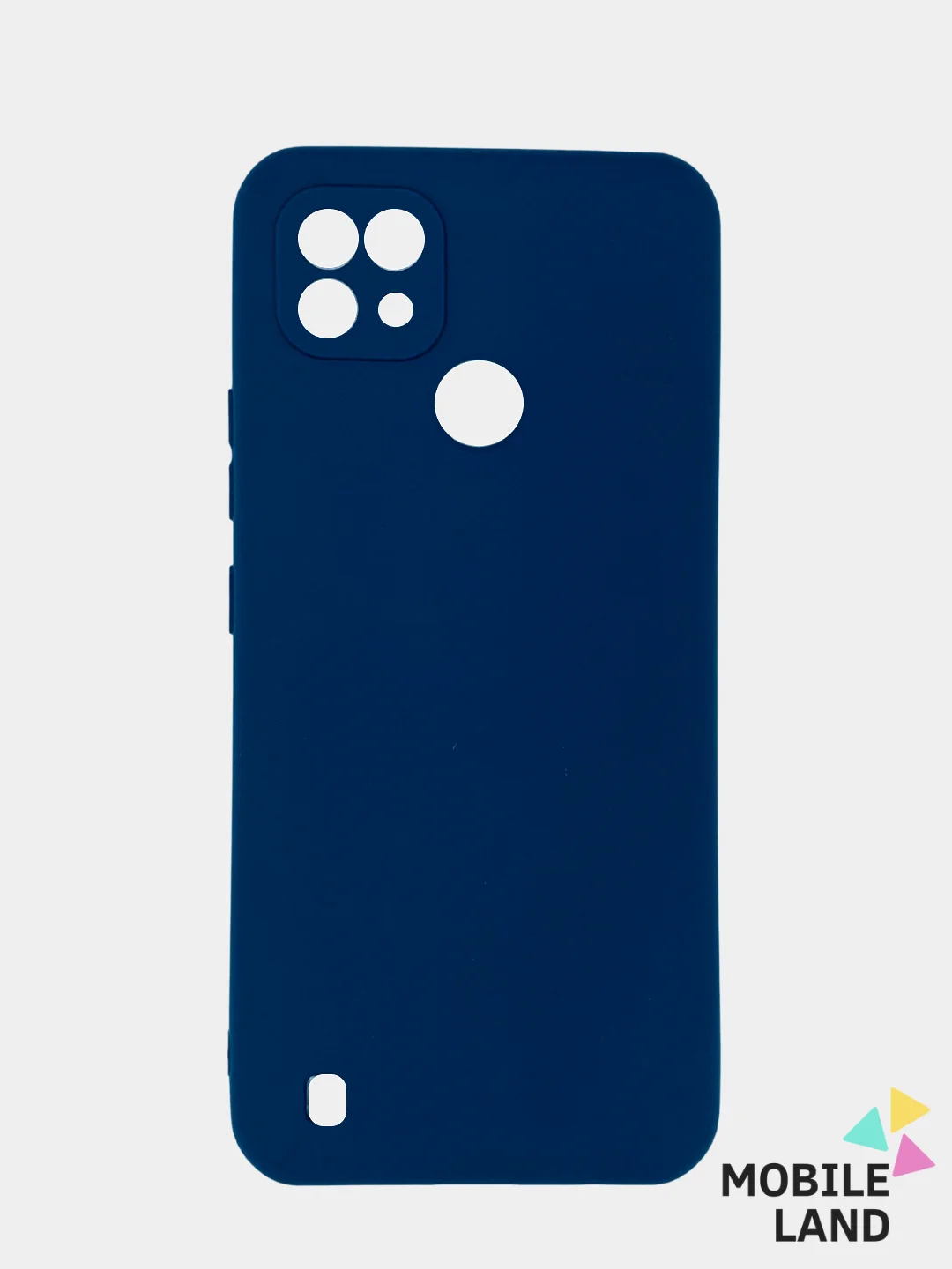 Темно-синий чехол для Realme C21 силиконовый матовый