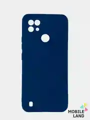 Темно-синий чехол для Realme C21 силиконовый матовый