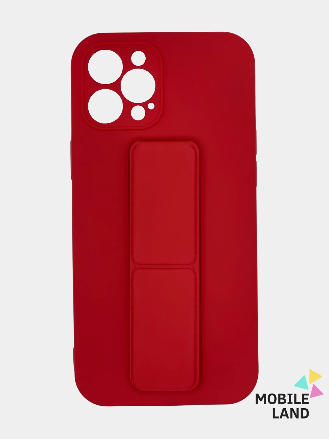 Красный чехол для iPhone 12 / 12 Pro / 12 Pro Max, силиконовый с магнитным держателем-подставкой