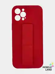 Красный чехол для iPhone 12 / 12 Pro / 12 Pro Max, силиконовый с магнитным держателем-подставкой